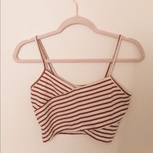 Tight wrap-style cropped tank tops